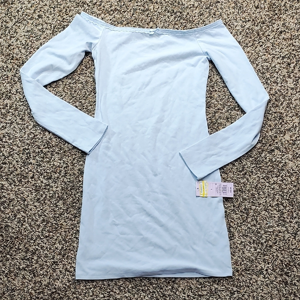 Wild Fable | Light Blue Off-Shoulder Dress
